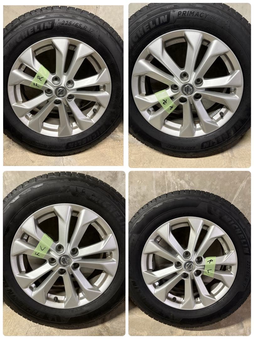 美品！t32エクストレイル17インチホイールセット！バリ山 225/65/17