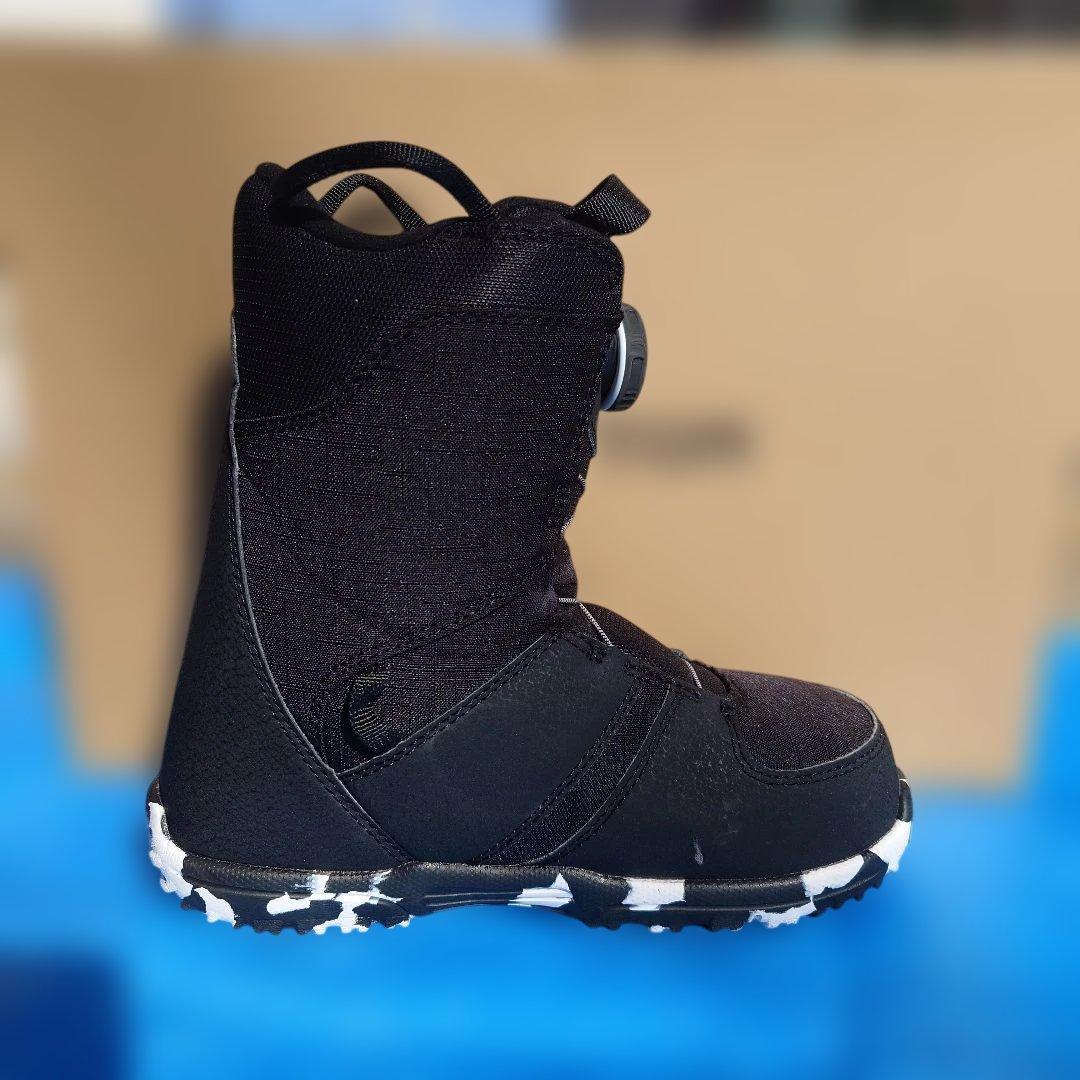 BURTON GROM BOA子ども用スノーボードブーツ ブラック 21cm