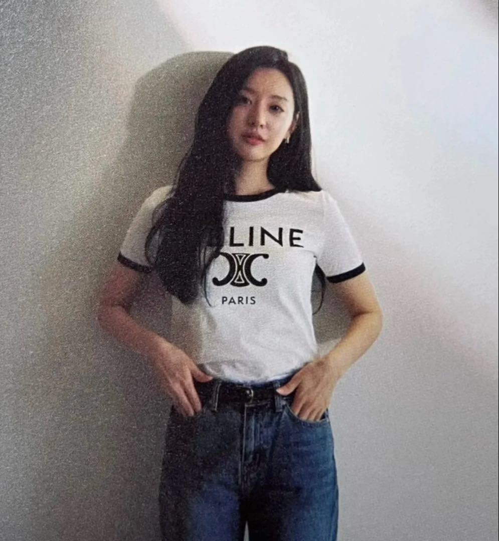 CELINE ロゴ Tシャツ ホワイト