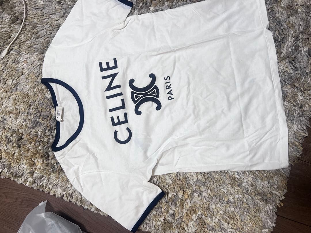CELINE ロゴ Tシャツ ホワイト