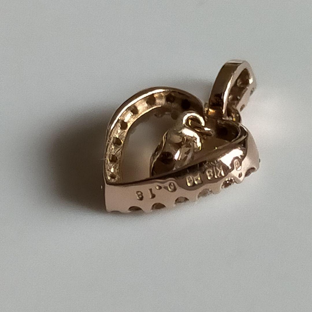 エステール 18金チャーム D0.18 ハートモチーフ K18PG