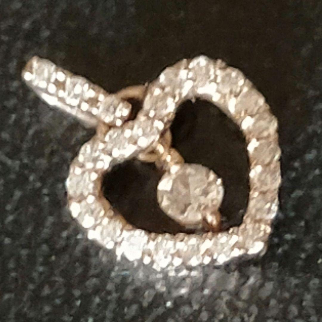 エステール 18金チャーム D0.18 ハートモチーフ K18PG