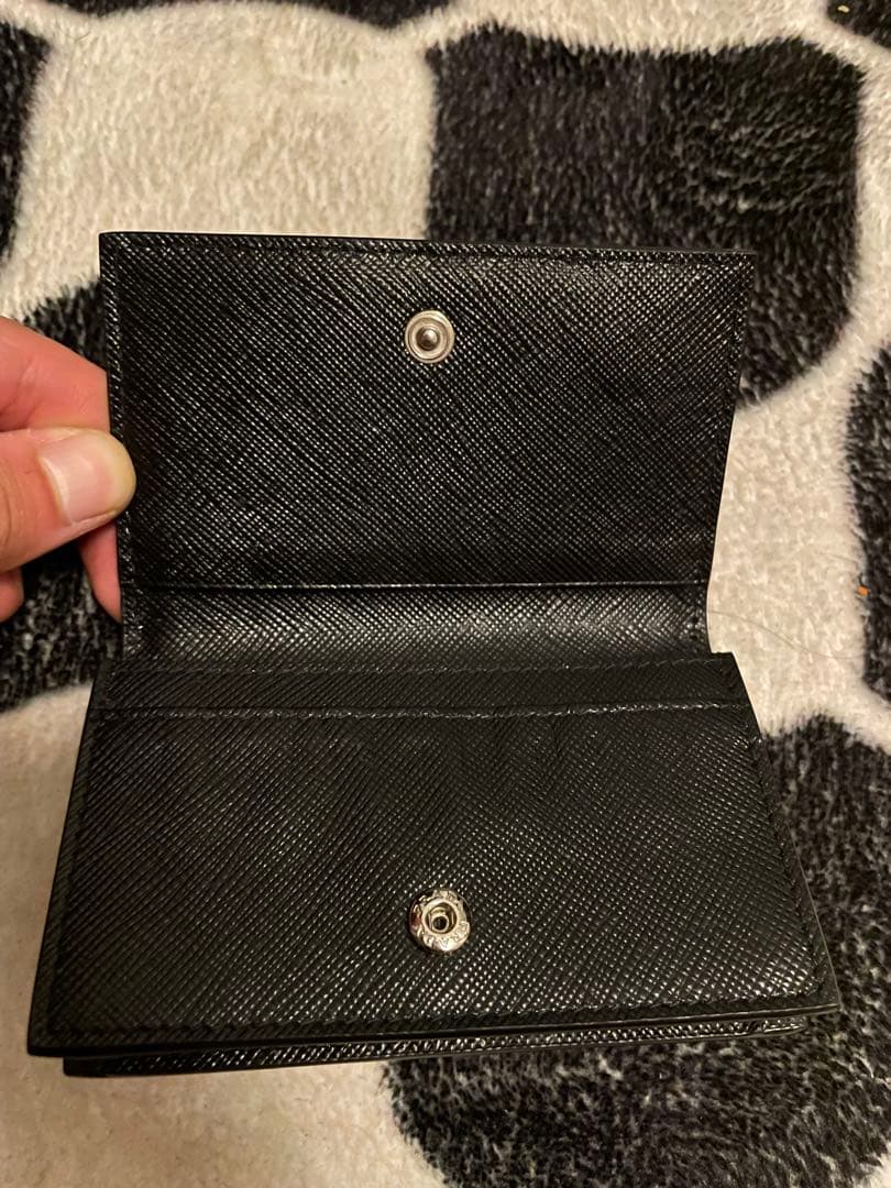 PRADA ブラック サフィアーノレザー 名刺入れ