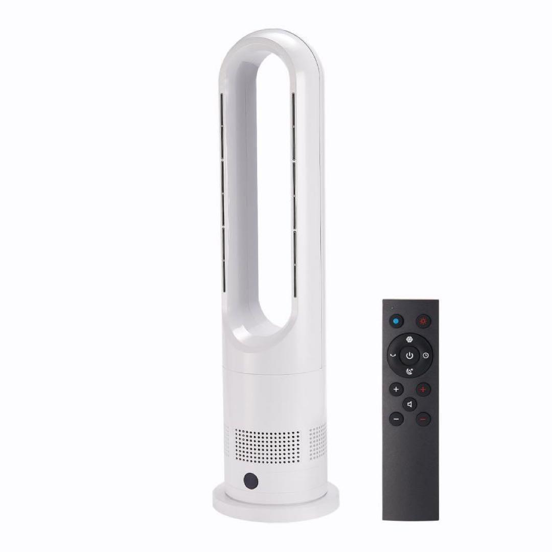タワーファン 扇風機 ホワイト 白 静音 冷暖房サーキュレーター スリム2840