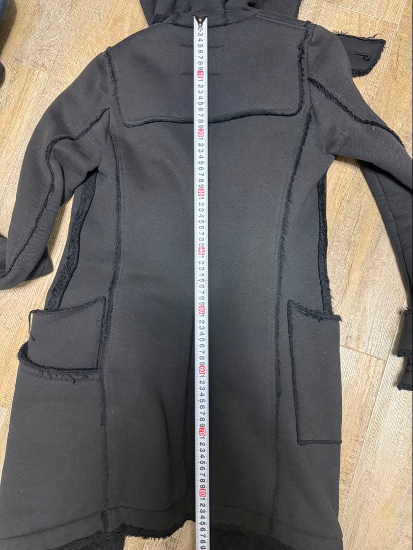フード付き ブラック ダッフルコート サイズO