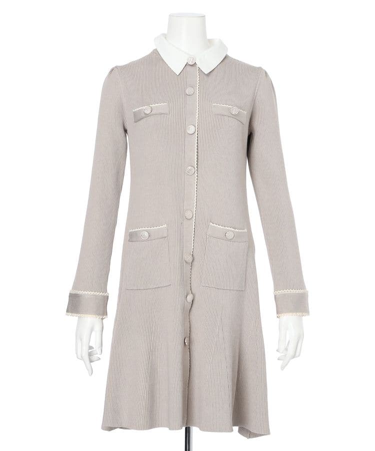 Apuweiser-rich　衿付2wayニットワンピース ルミネ限定グレージュ