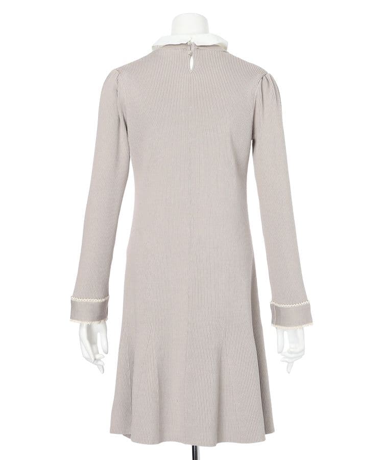 Apuweiser-rich　衿付2wayニットワンピース ルミネ限定グレージュ