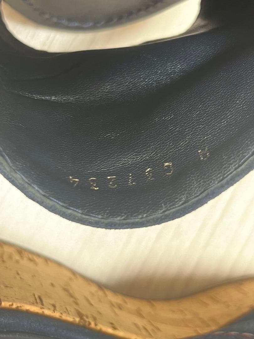 最終値下げ！CHANEL ネイビー スエード ミュール 35C