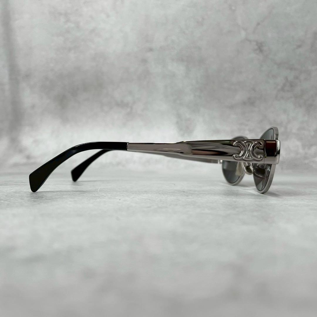 極美品◎セリーヌ　トリオンフ　メタル　01 サングラス　オーバル　ロゴ刻印