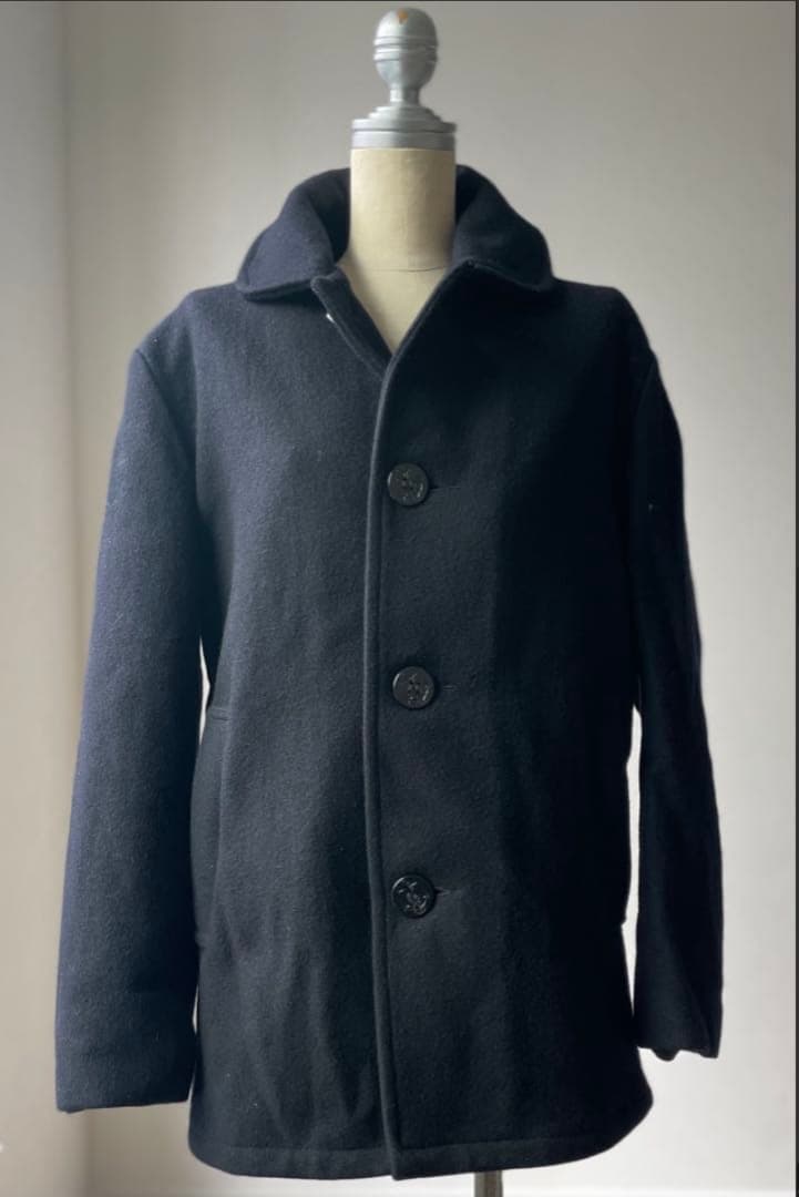 Schott シングルピーコート　USA製　タイト　スリム　ネイビー　XL