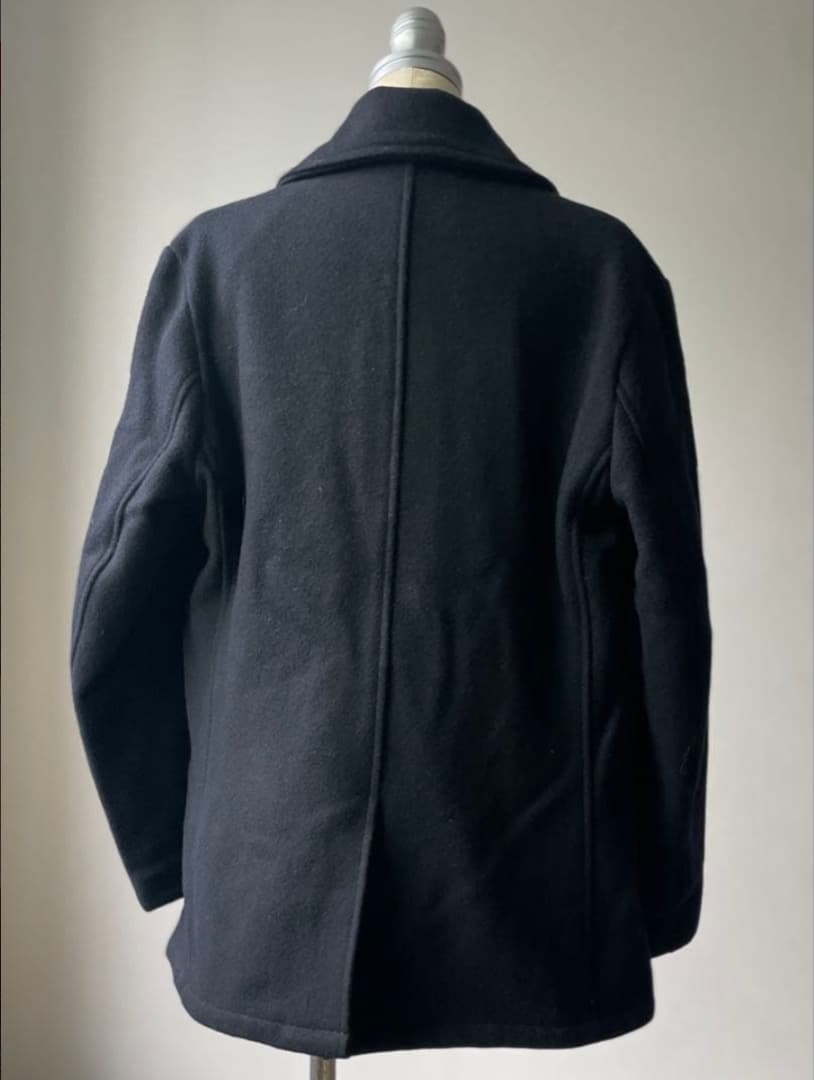 Schott シングルピーコート　USA製　タイト　スリム　ネイビー　XL