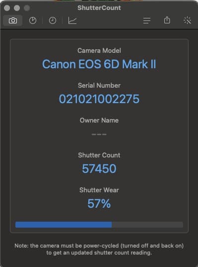 キヤノン EOS 6D mark2 美品完動品 付属品全部 ショット数57450
