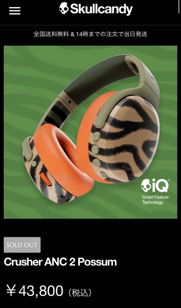 [限定コラボ] SKULL CANDY Crusher ANC2 Possum