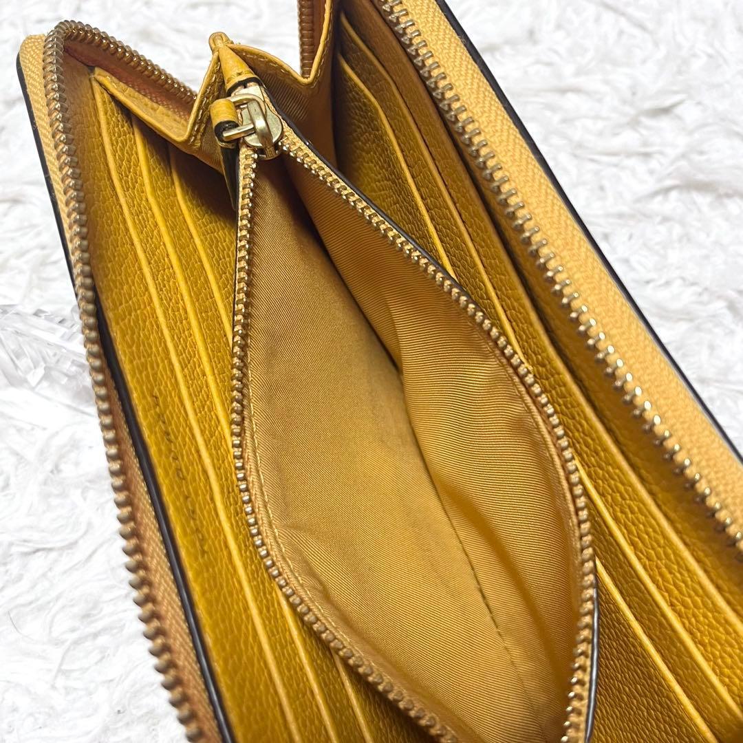 Tory Burch マックグロー 長財布 ラウンドファスナー 本革 イエロー