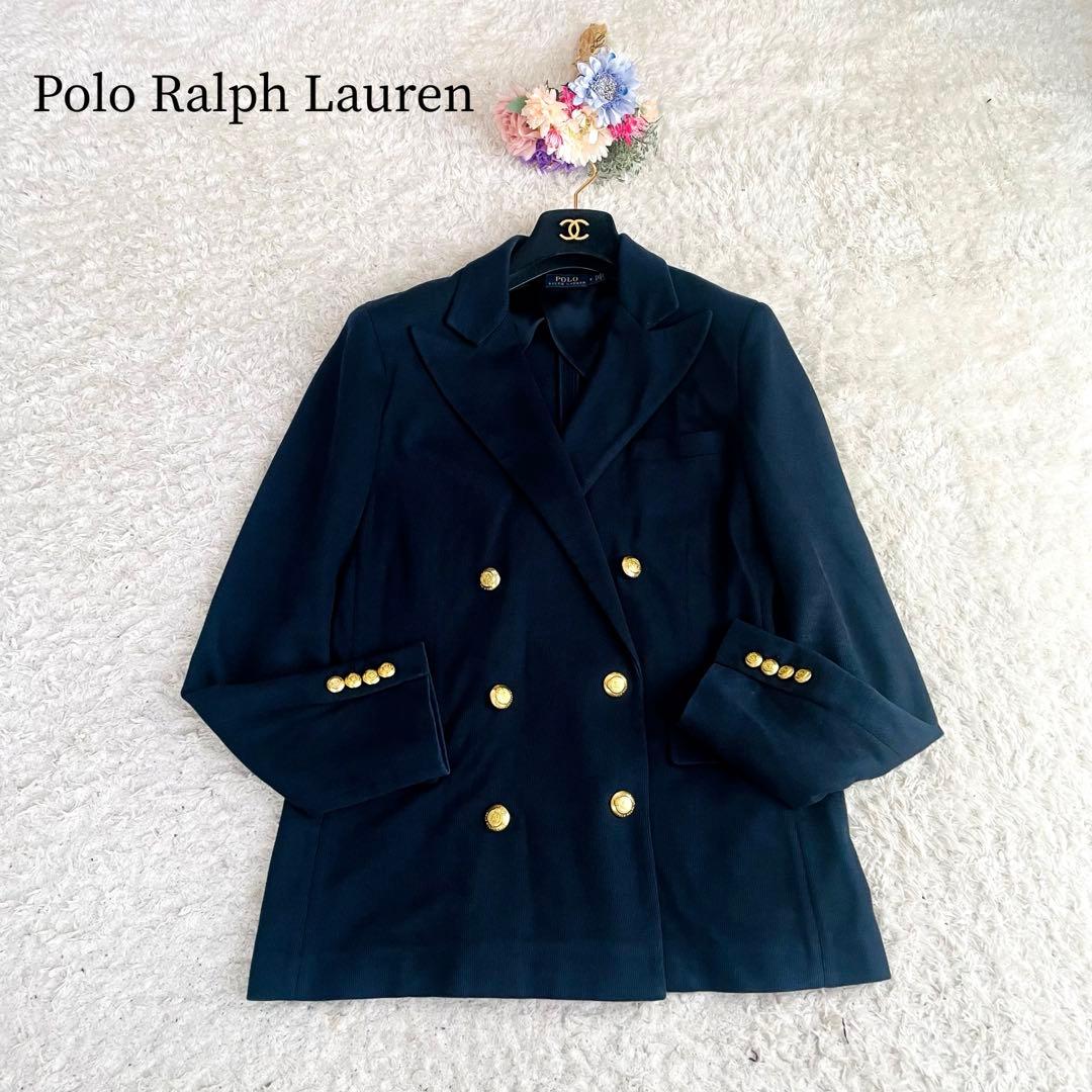 良品✨ポロラルフローレン♡紺ブレジャケット　金ボタン　XL相当