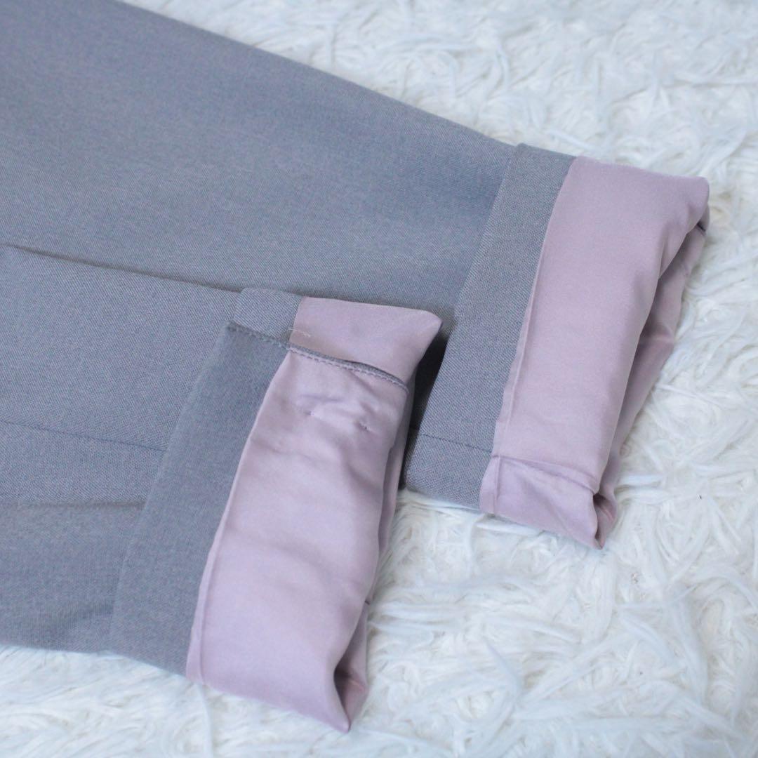 新品 24AW アルページュストーリー W釦テーラードジャケット グレー ピンク