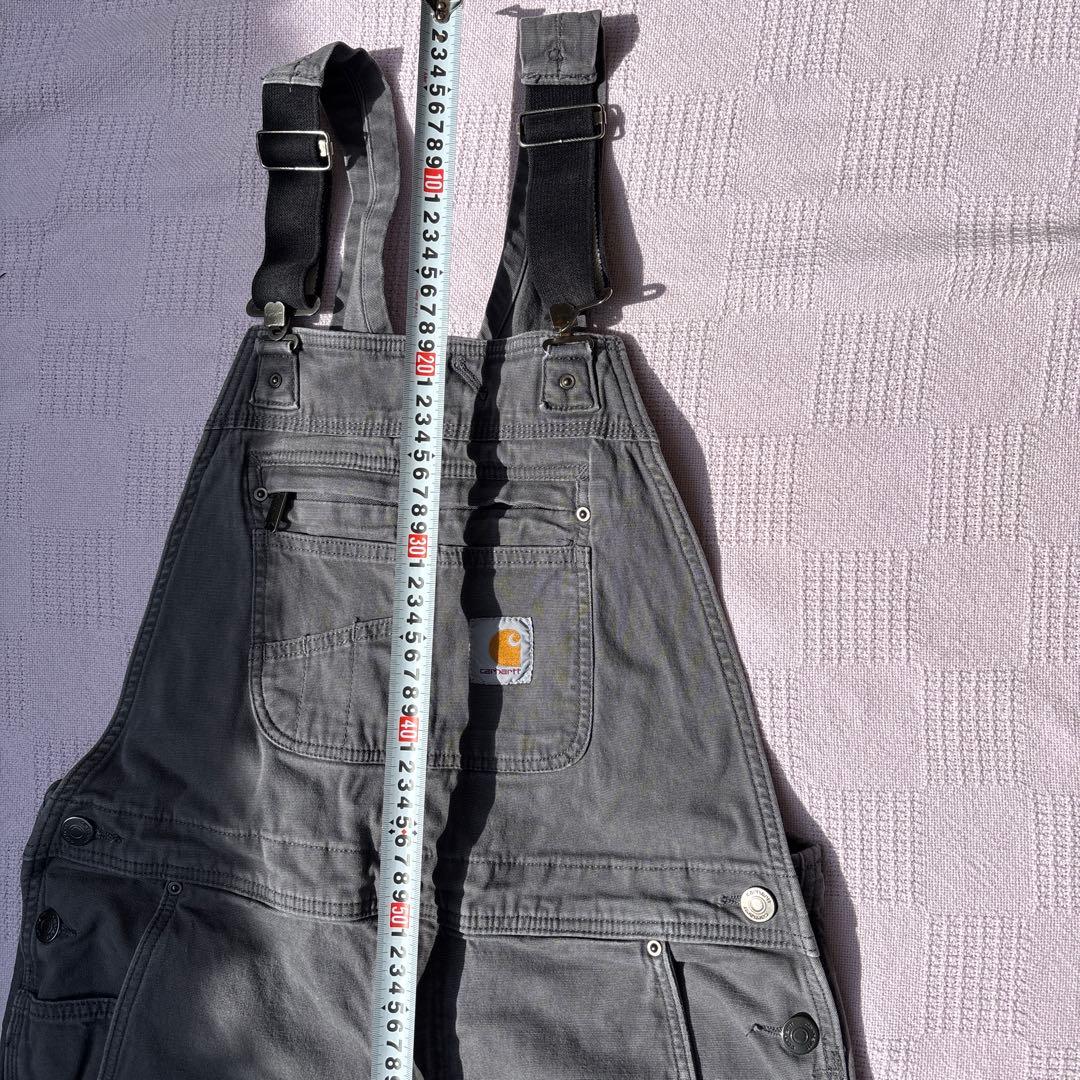 Carhartt カーハートグレー ダブルニーオーバーオール W34L34
