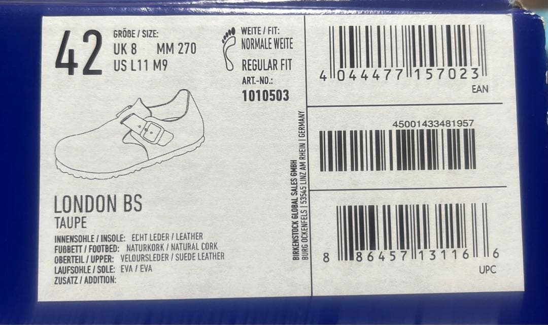 ビルケンシュトック　BIRKENSTOCK ロンドン　LONDON