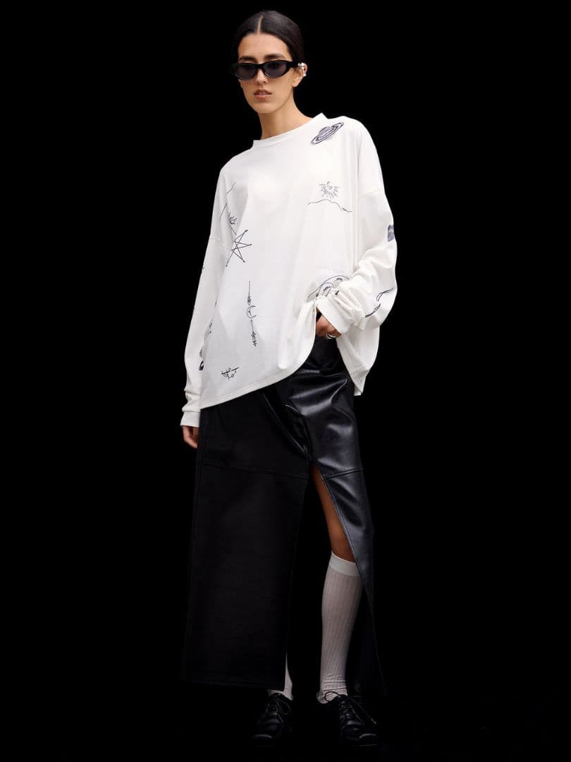 トップス Ameri PLANET TATTOO LONG SLEEVE TOP