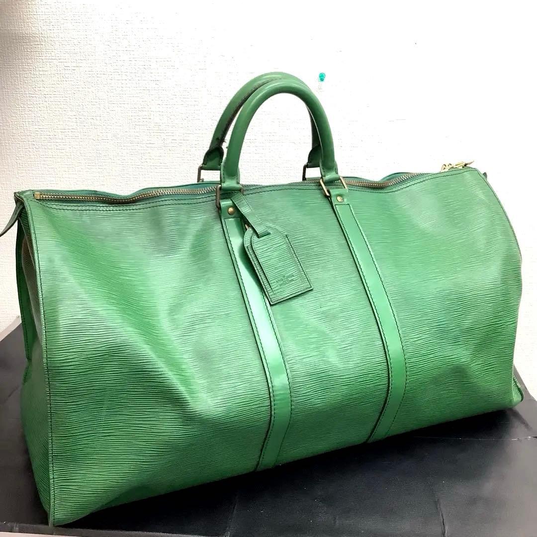 ご*！様 LOUIS VUITTON ヴィトン エピ キーポル55 大容量 ボス