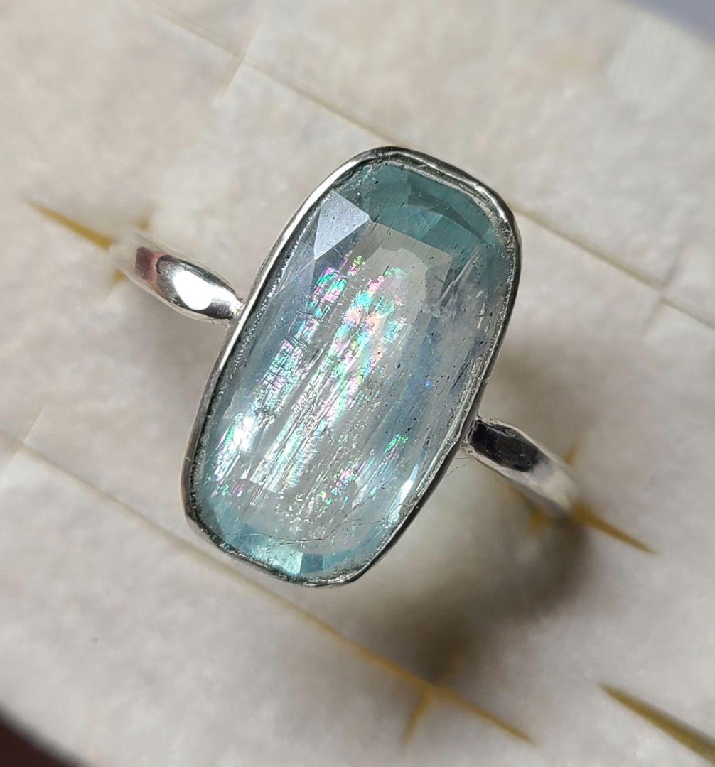 匿名★非加熱アクアマリンリング★