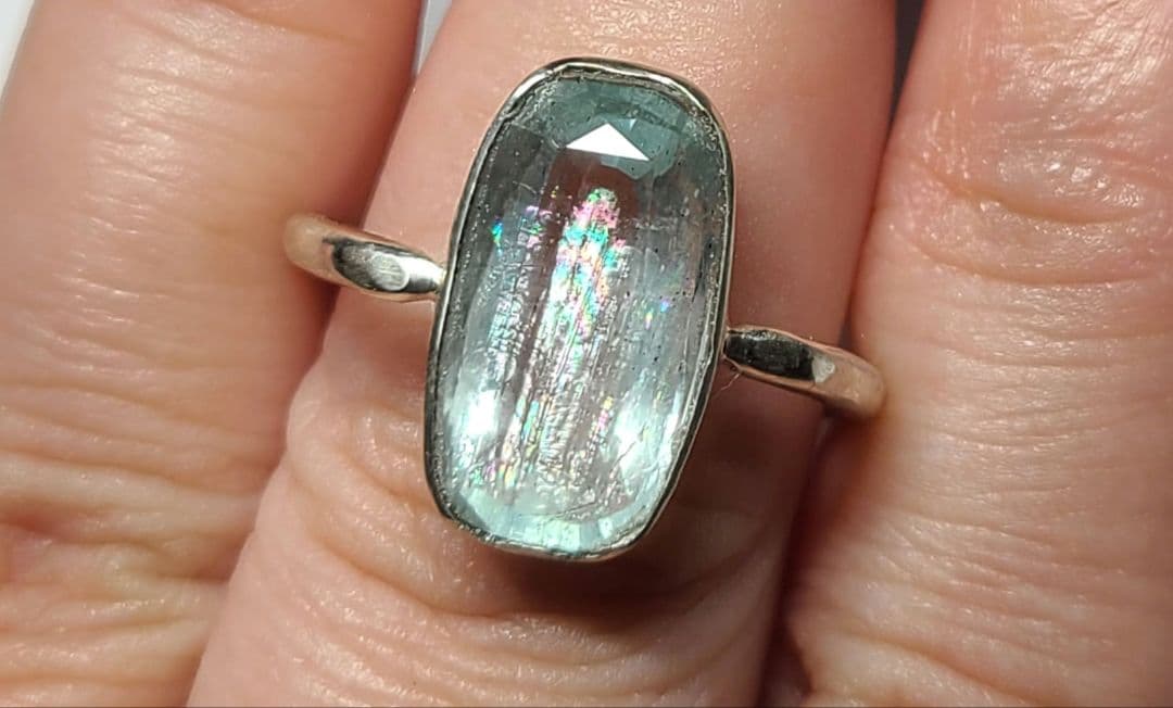 匿名★非加熱アクアマリンリング★