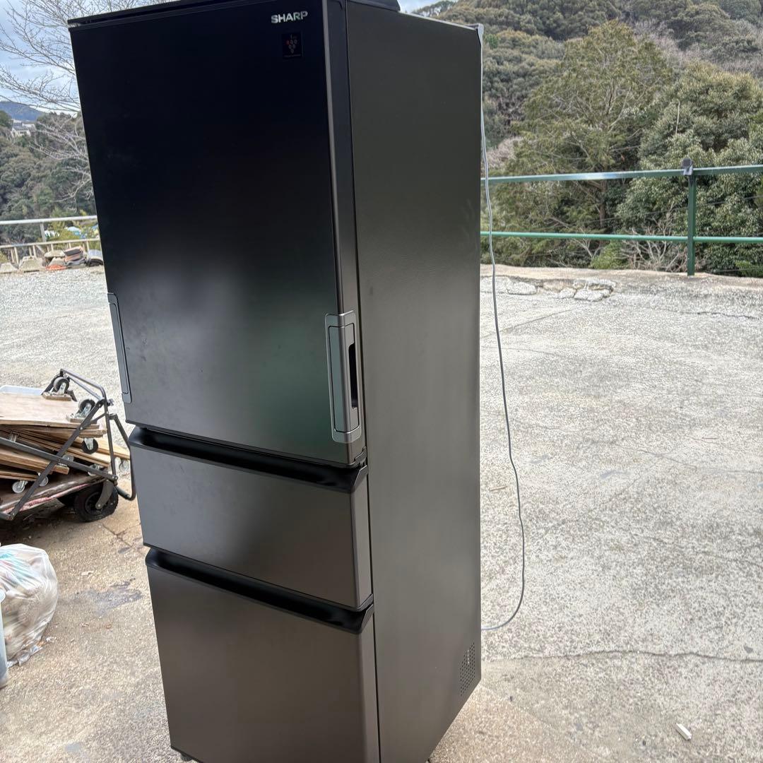 岸170 シャープ ノンフロン冷凍冷蔵庫 SJ-PW37K-H