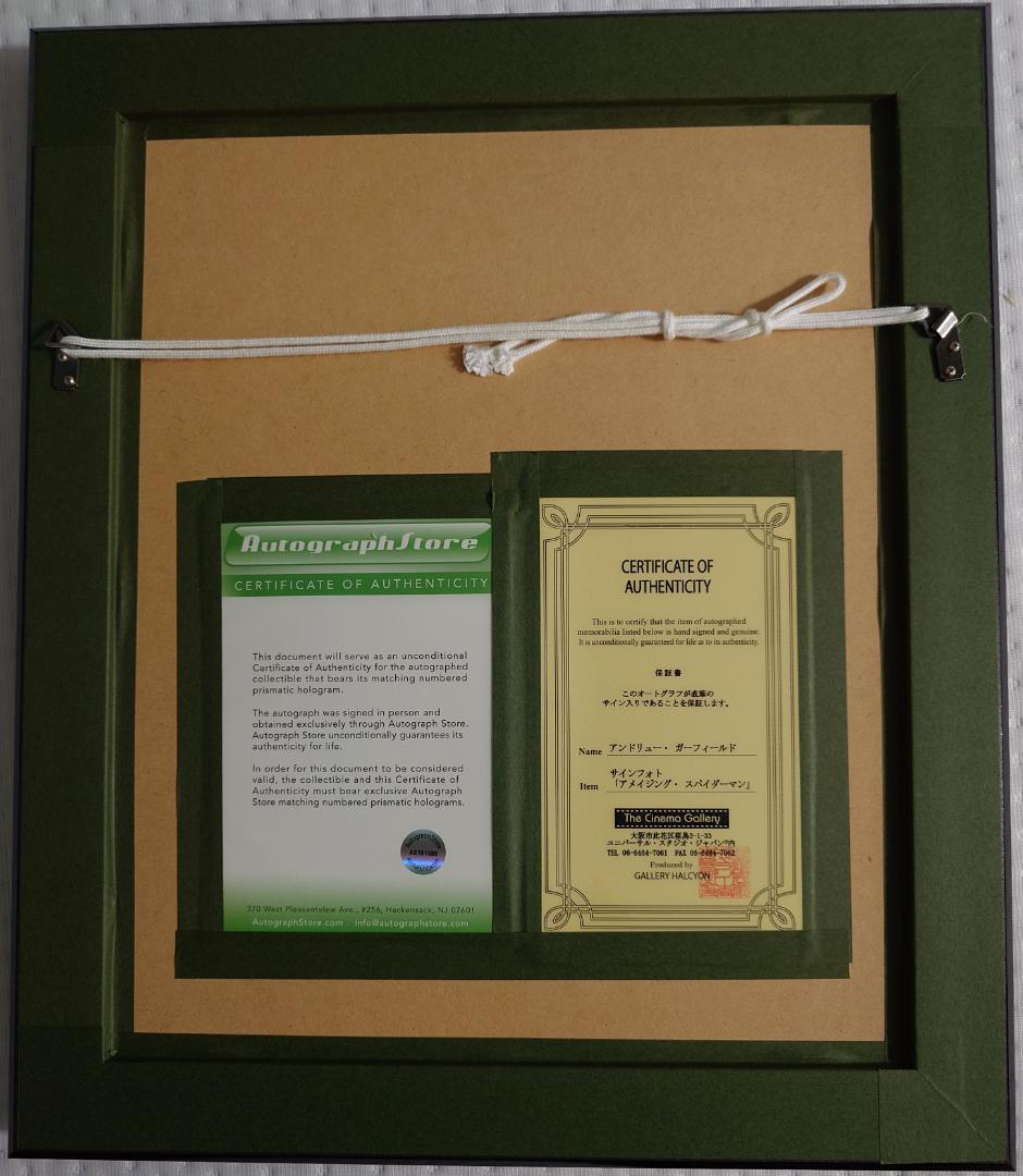 【直筆サイン入りオートグラフ（保証書付）】アンドリュー・ガーフィールド