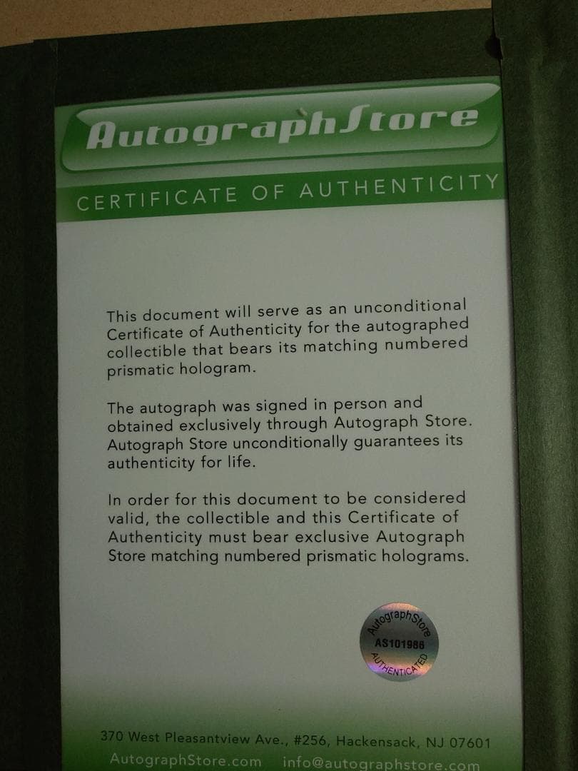 【直筆サイン入りオートグラフ（保証書付）】アンドリュー・ガーフィールド