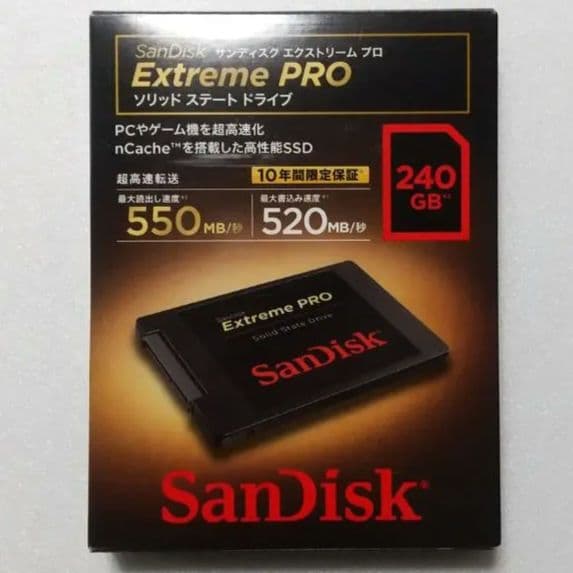 国内正規代理店品 SanDisk SSD Extreme PRO 240GB