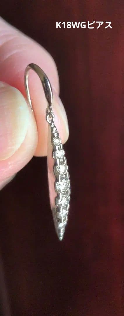 カシケイK18WGダイヤモンドピアス 0.30ct　片耳