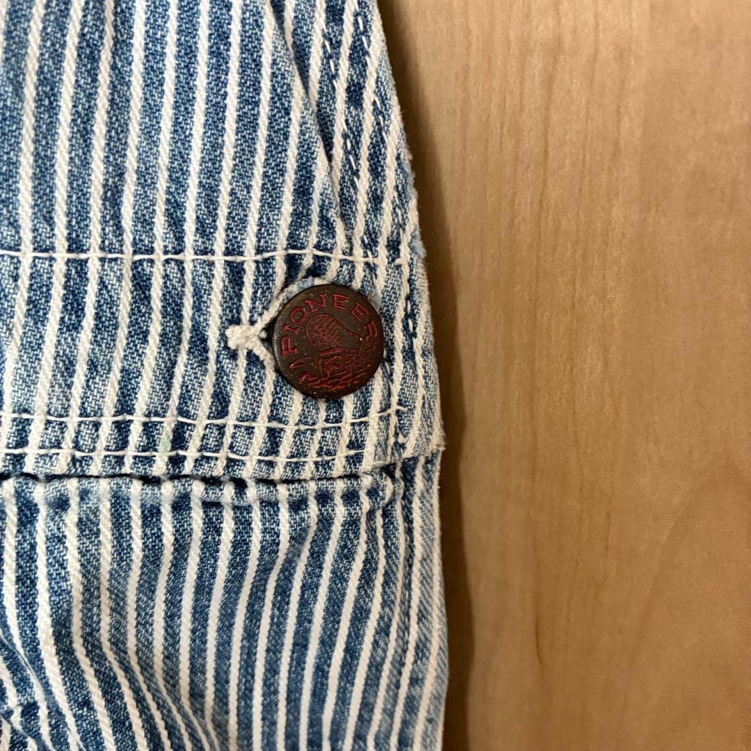 PIONEER デニムオーバーオール Vintage 50s ヒッコリーW38