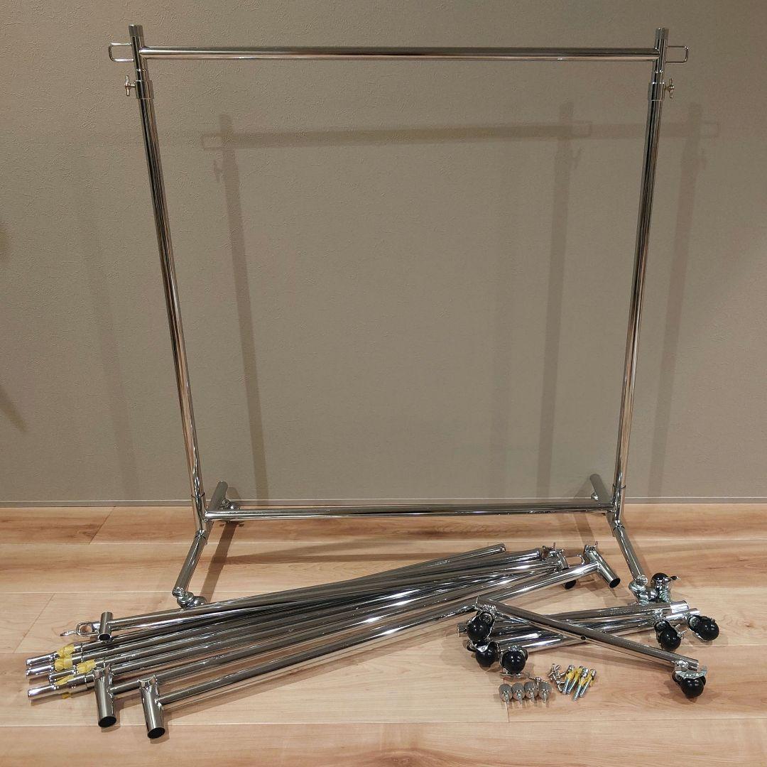 3点セット ドウシシャ ハンガーラック 業務用 シルバー 幅100cm ルミナス