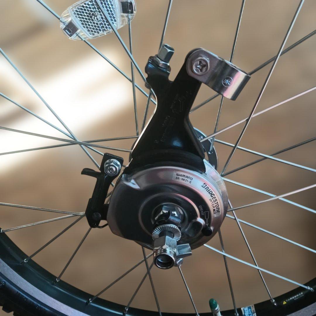 m*u様 ブリヂストン20インチ1.95幅オートライト前後輪セットシングルギア