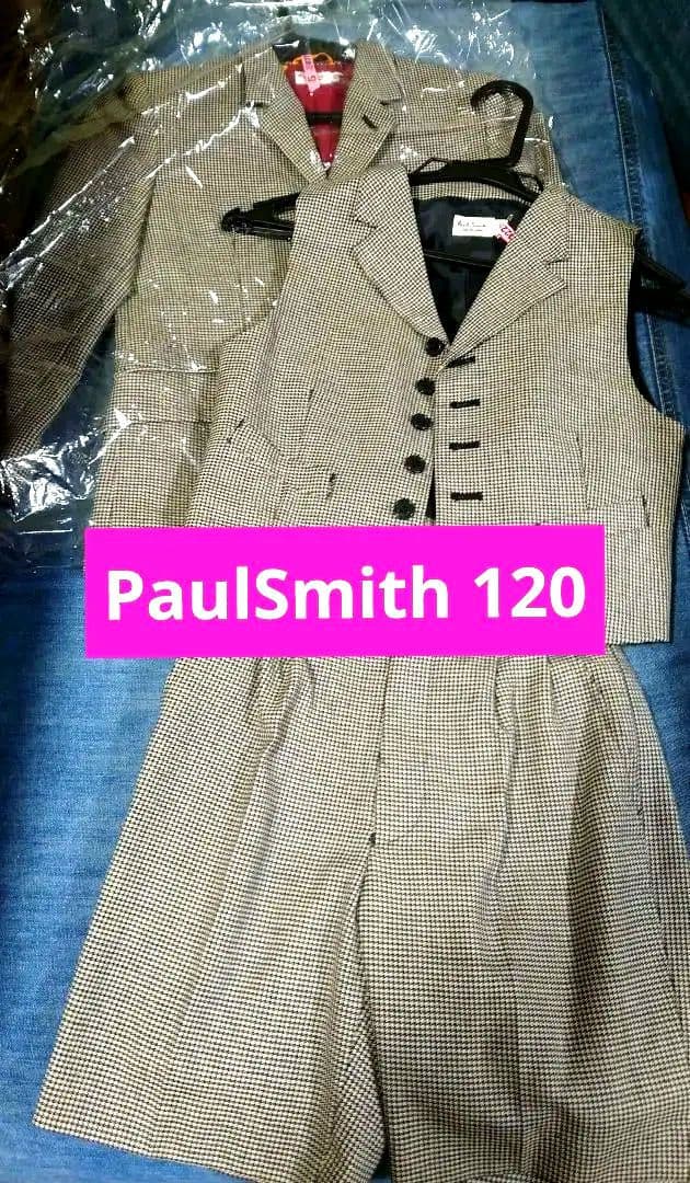 【美品／4点セット！白シャツ付き】ポールスミスキッズスーツ 120入学式