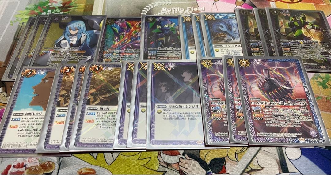 バトルスピリッツ　紫エヴァデッキ　デッキパーツ&スリーブ込み