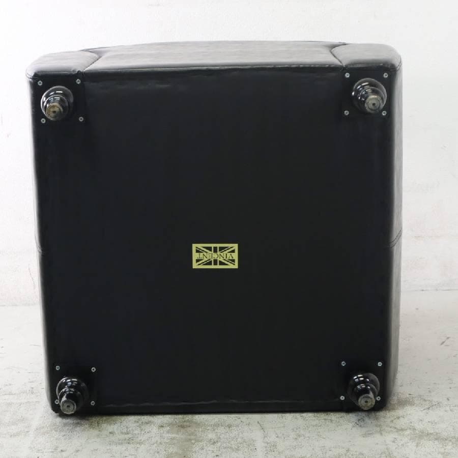 ヴィンセントコレクション シングルソファ ブラック 鋲打ち 英国アンティーク調