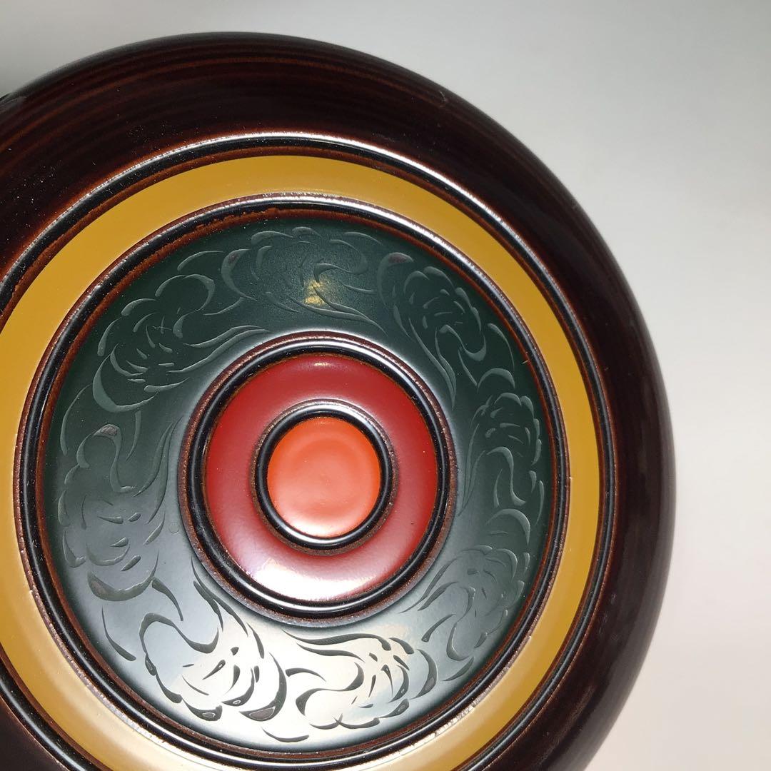 Ｍ７８４　棗　『和田瑾斎作』『独楽塗』『平棗』　共箱　茶道具