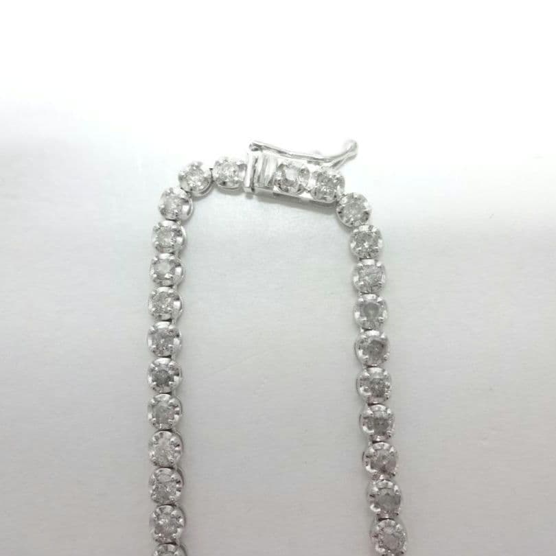 【ひー様】(鑑別書付)5.00ct　ダイヤモンド　テニスネックレス　K18WG