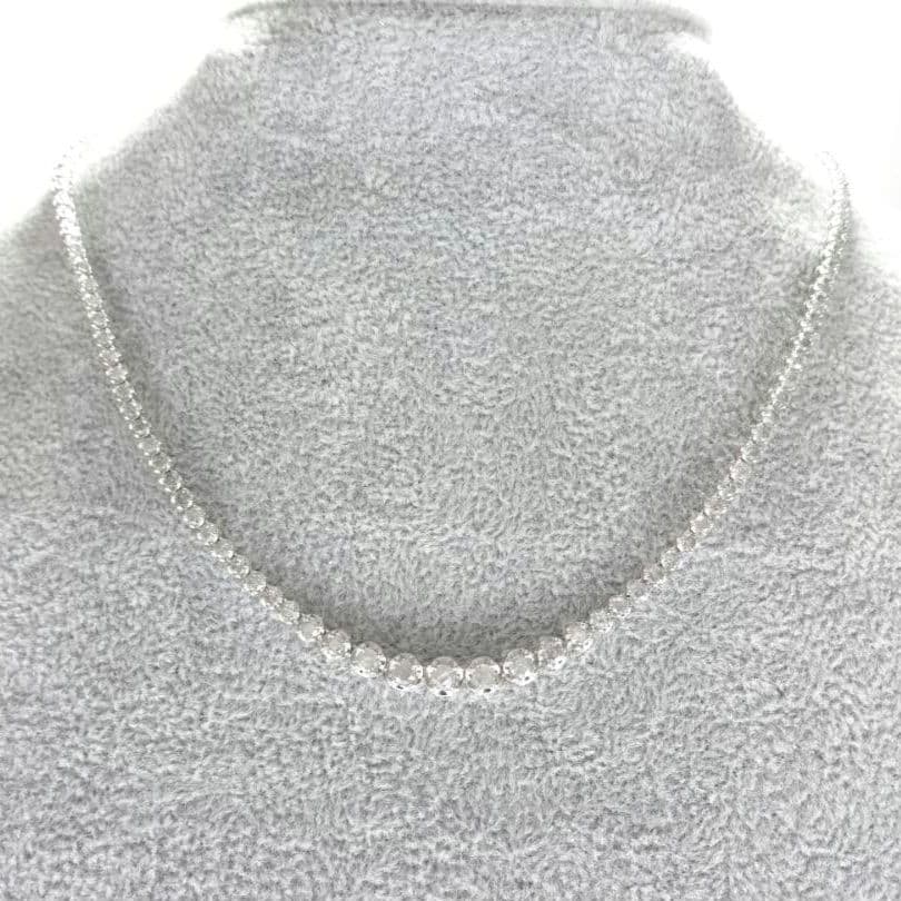 【ひー様】(鑑別書付)5.00ct　ダイヤモンド　テニスネックレス　K18WG