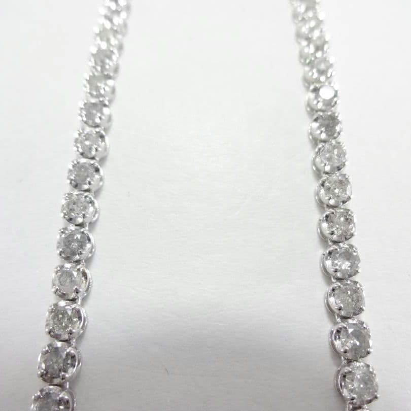 【ひー様】(鑑別書付)5.00ct　ダイヤモンド　テニスネックレス　K18WG