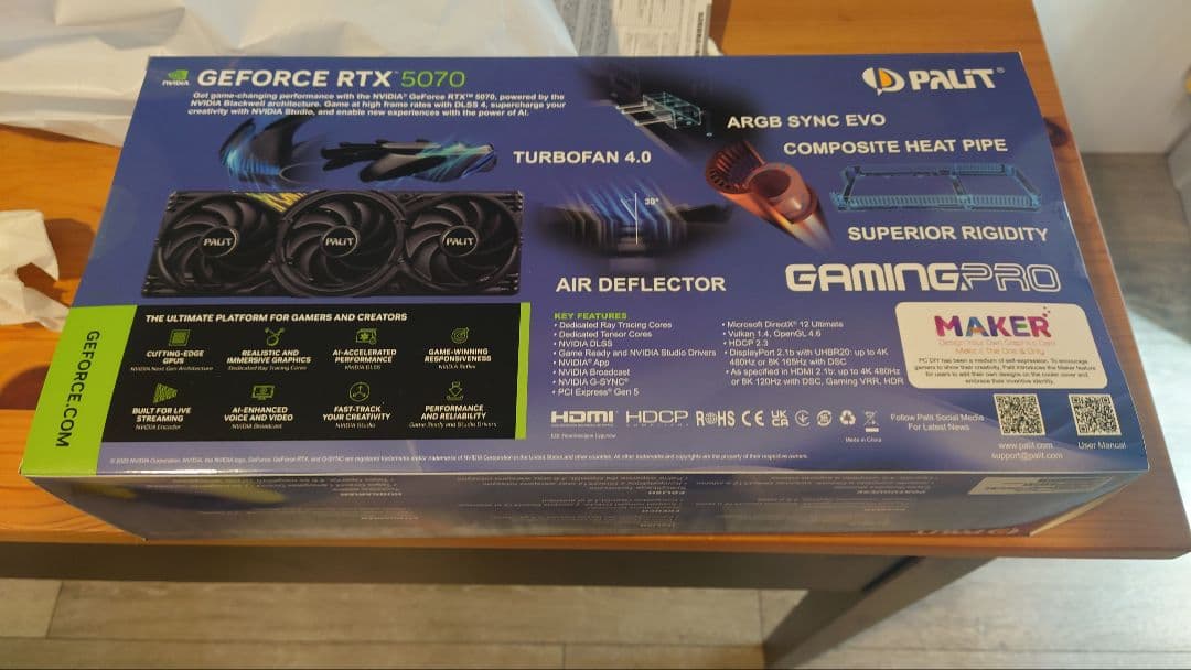 【最終値下げ】【新品】Palit 5070GamingPro 12GB