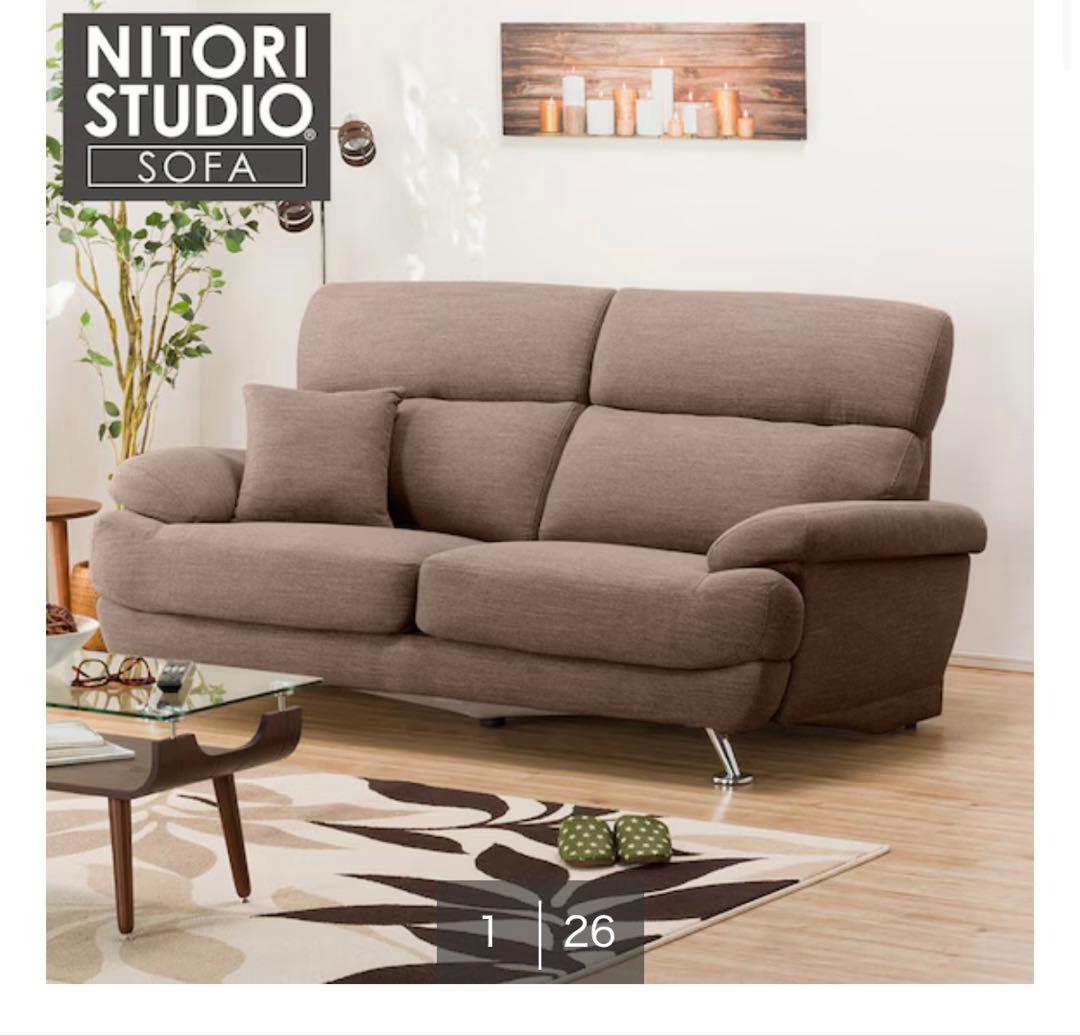 松下五段　ニトリ 3人用ソファ キャッツ3 ベージュ