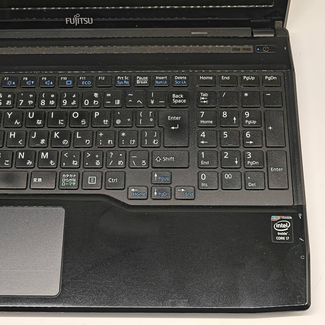 【富士通】AH53 高性能i7 SSD512GB 16GB ブラック ノートPC