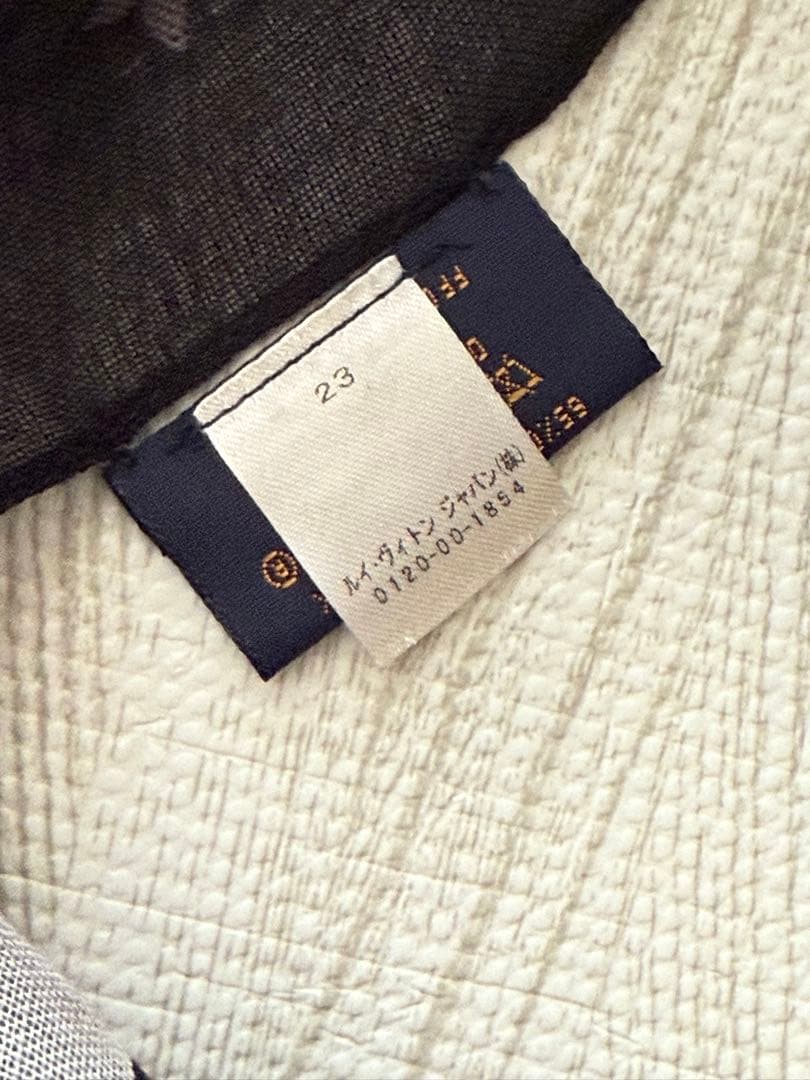LOUIS VUITTON ショール ブラック グレー モノグラム柄