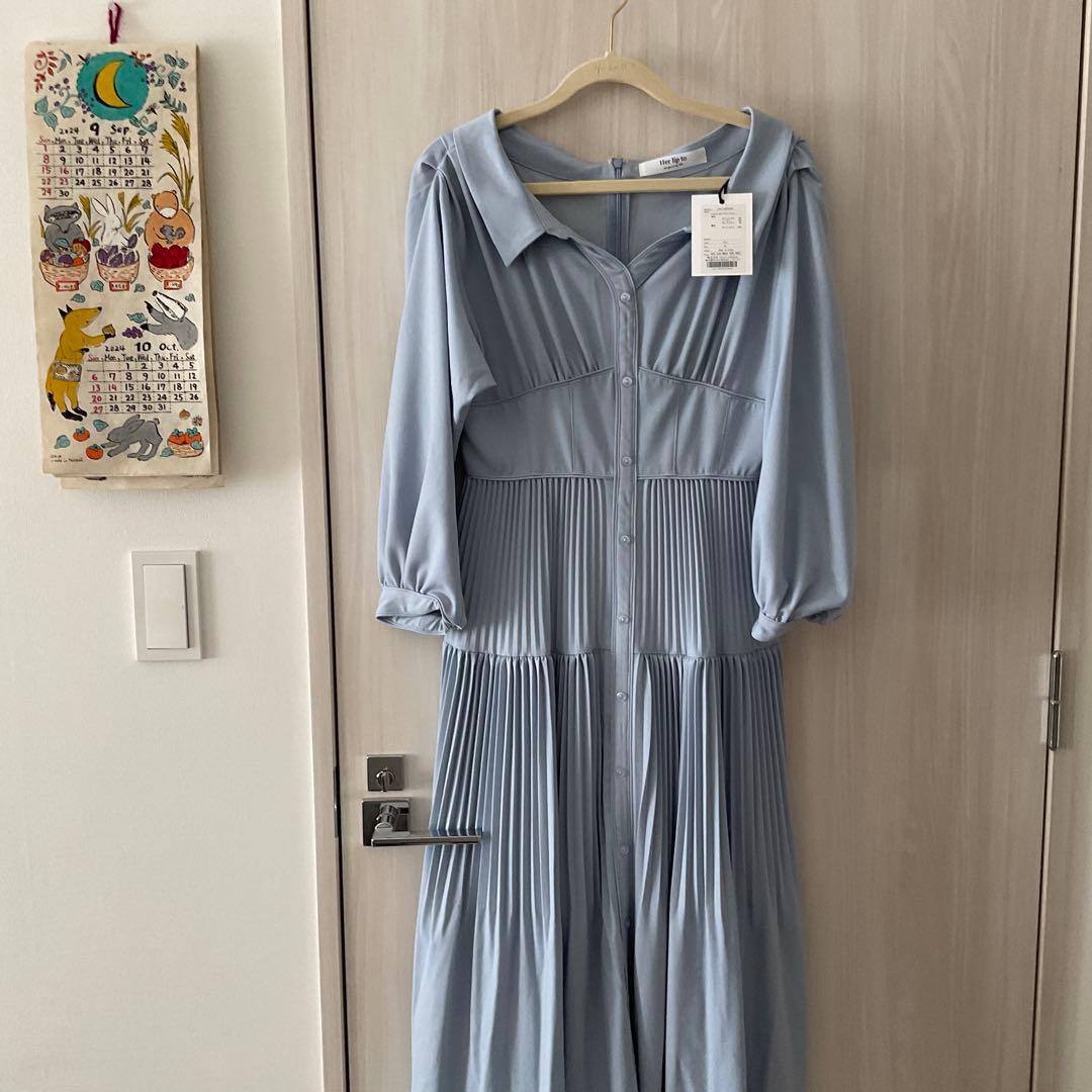 ワンピース herlipto Pleated Open Shirt Dress M