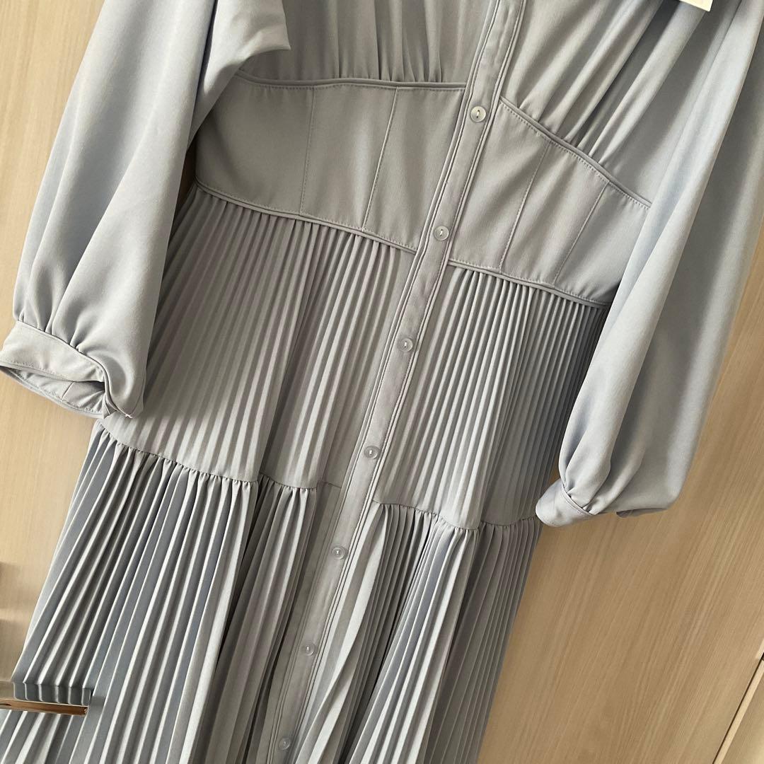 ワンピース herlipto Pleated Open Shirt Dress M