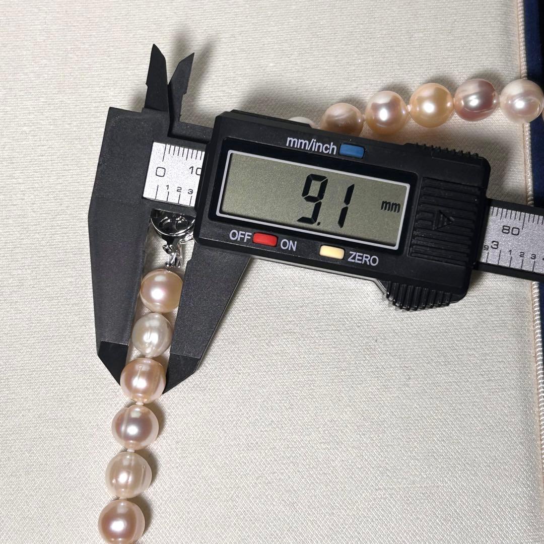 【大珠！ピンク系】本真珠 パール パステルマルチカラー ネックレス 10mm