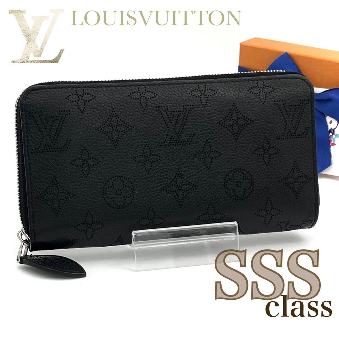 SSS級 ルイヴィトン ジッピーウォレット モノグラム マヒナ ブラック