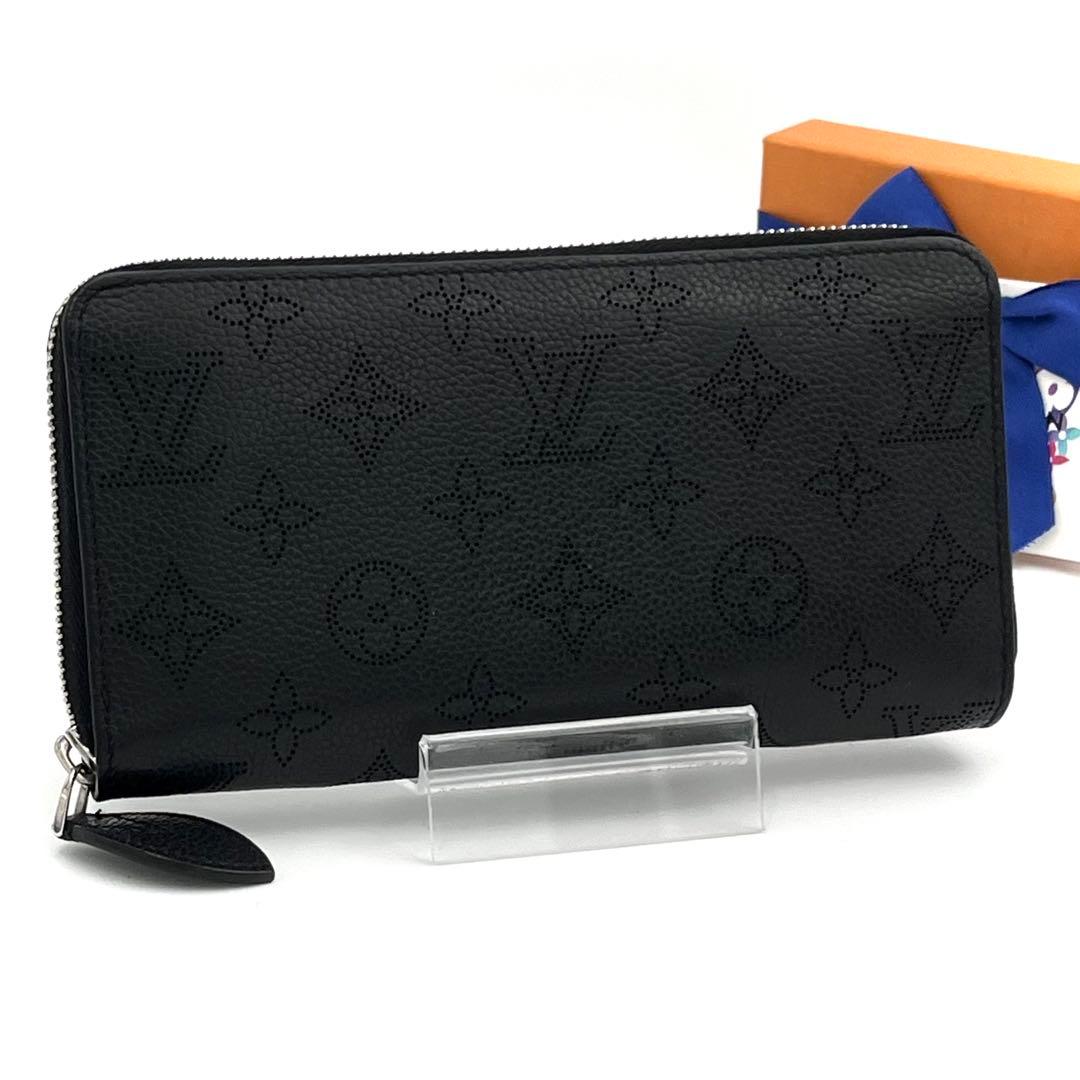 SSS級 ルイヴィトン ジッピーウォレット モノグラム マヒナ ブラック